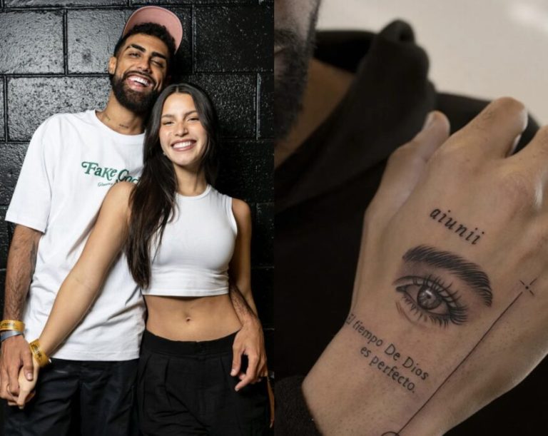 Jay Wheeler se Tatuó el Ojo de su Esposa Zhamira Zambrano y el Nombre de su Hija en la Mano Izquierda